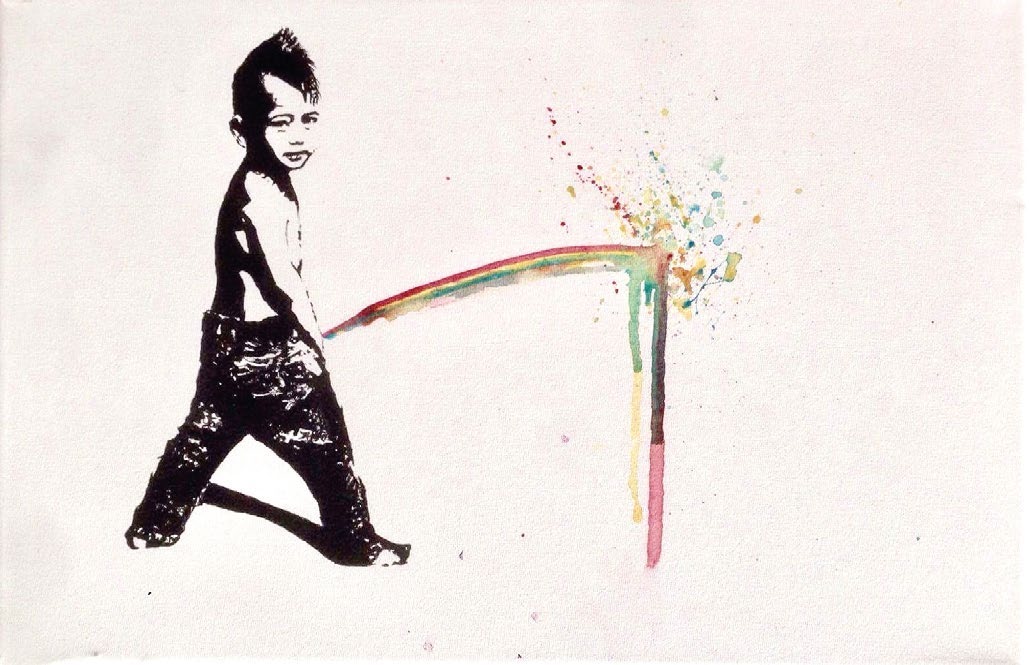 Murale arcobaleno — Salvo Nero